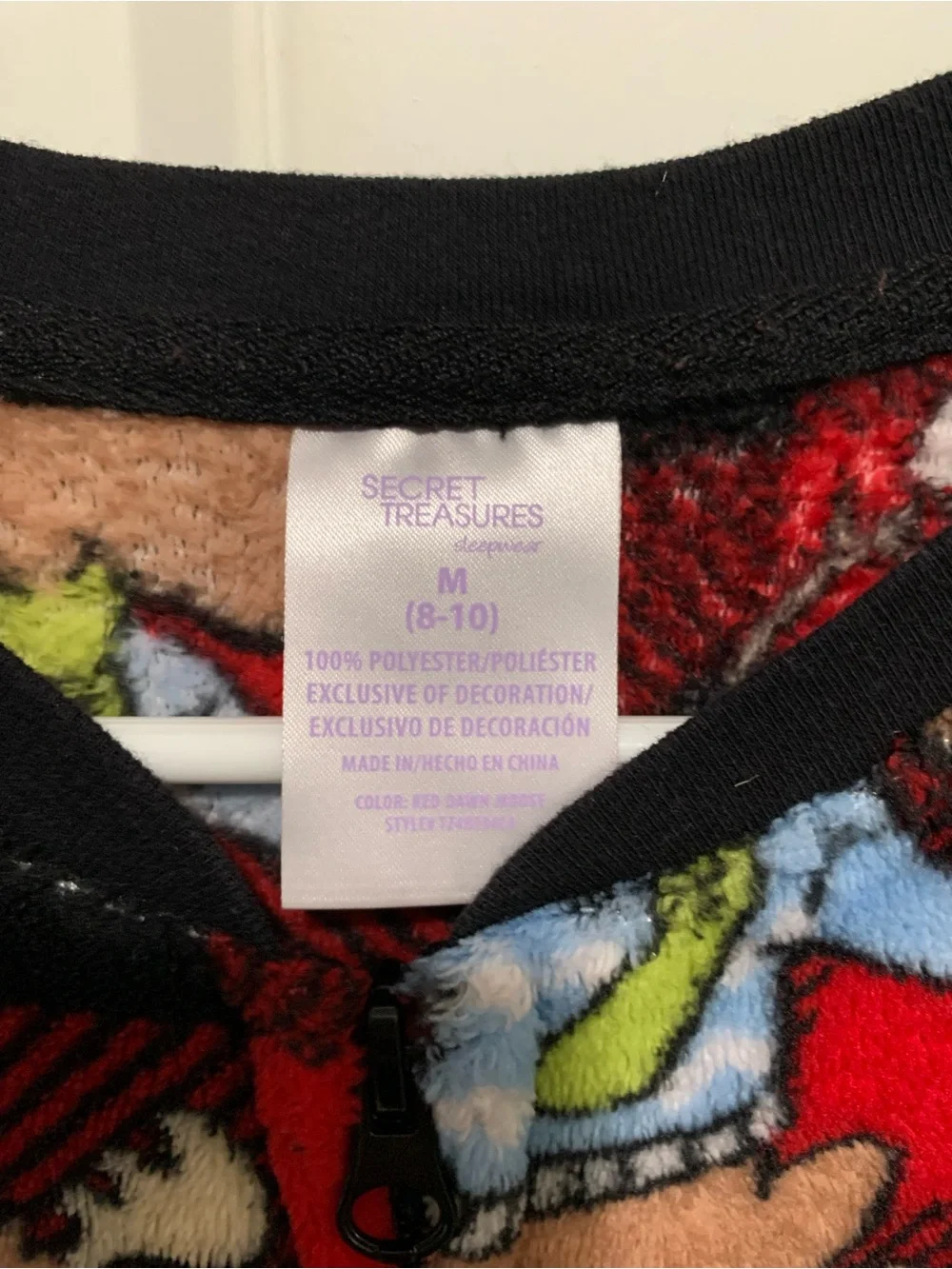 Secret Treasures Red Plaid Reindeer Kids Sleep Sack Pajamas